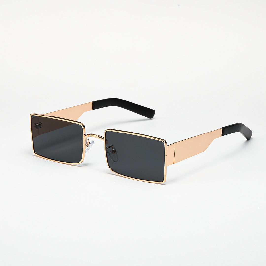 Ladies stylish rectangular sunglasses with modern metal frame Bowlift