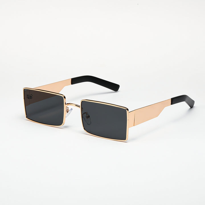 Ladies stylish rectangular sunglasses with modern metal frame Bowlift