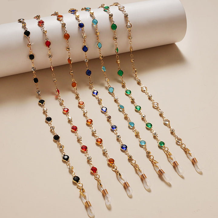 Decorative Crystal Eyewear Chain Bowlift