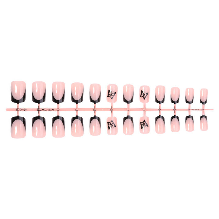Artificial nail set with elegant butterfly designs Bowlift