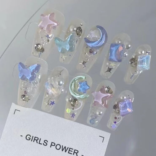Artistic 3D Butterfly Press-On Nail Set Bowlift