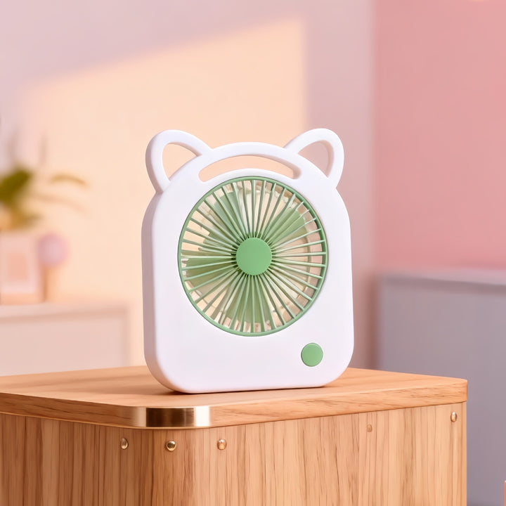 Ladies handheld fan with cute cat design Bowlift