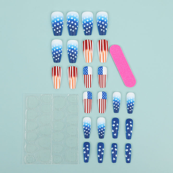 Patriotic style artificial nails Bowlift