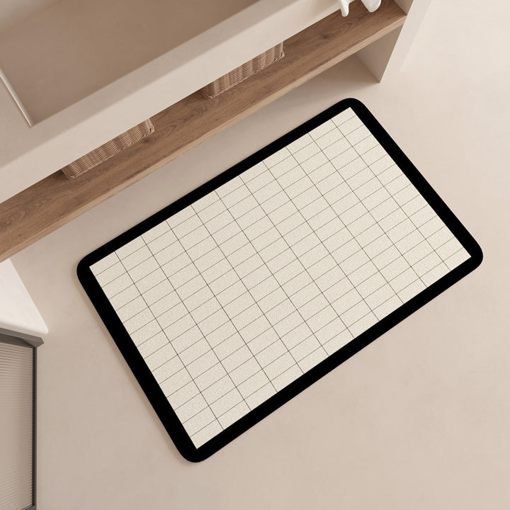 Modern Geometric Patterned Bath Mat Bowlift