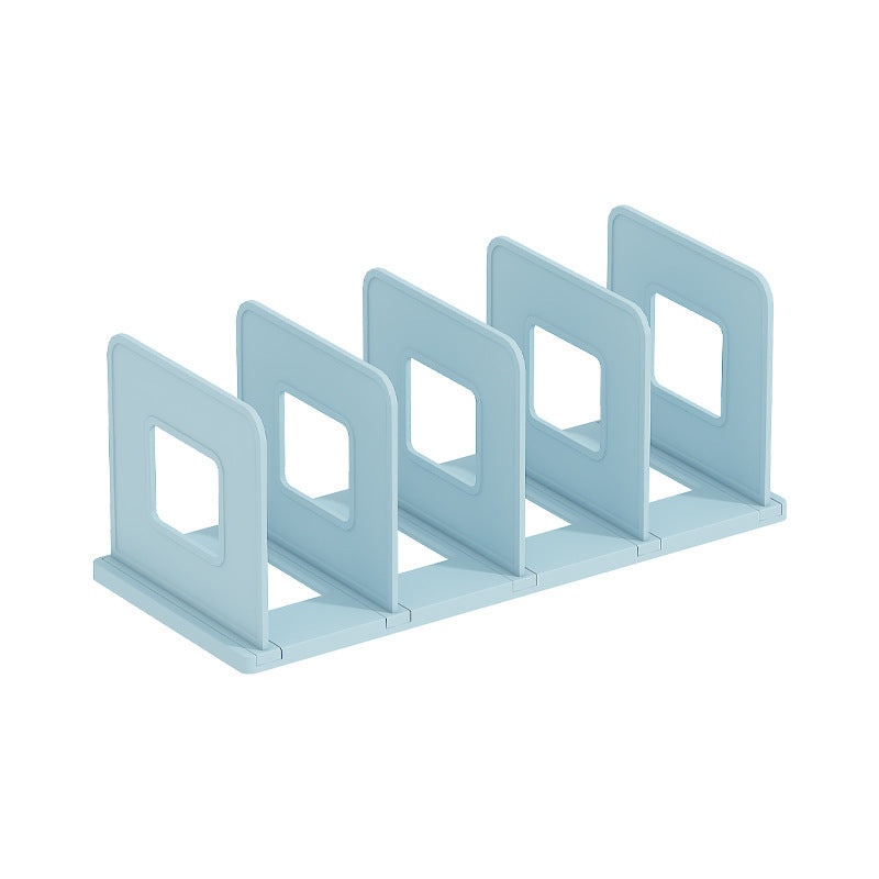 Modular multipurpose rack with adjustable dividers for plates and books Bowlift