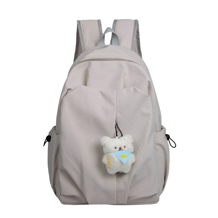 Backpack with High-Quality Craftsmanship and Cute Teddy Pendant Bowlift