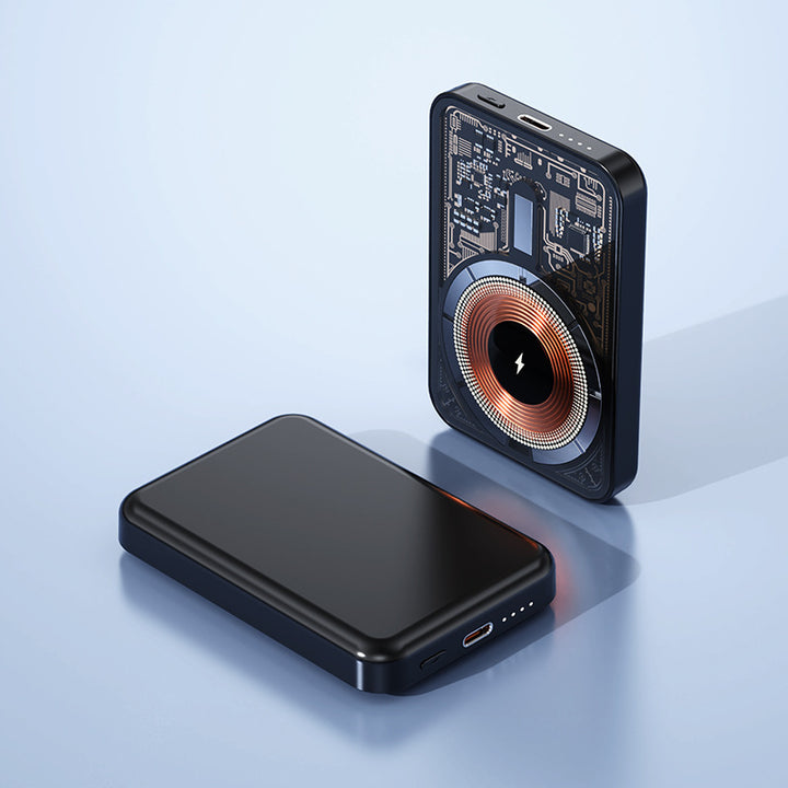 Magnetic Powerbank with Qi Technology Bowlift