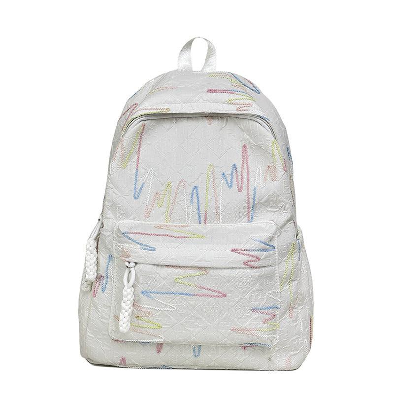 Backpack with Colorful Geometric Design Bowlift