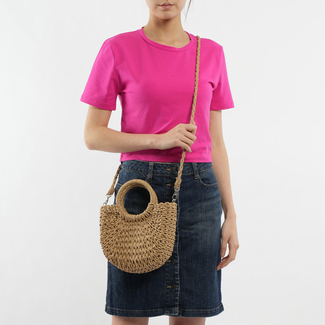 Handmade Basthandbag with Round Handles Bowlift