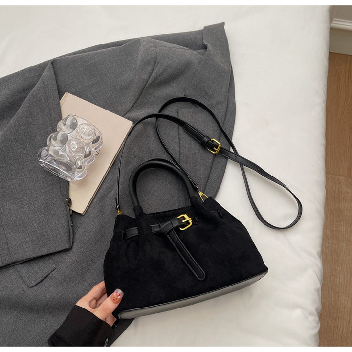 Elegant Suede Handheld Bag Bowlift