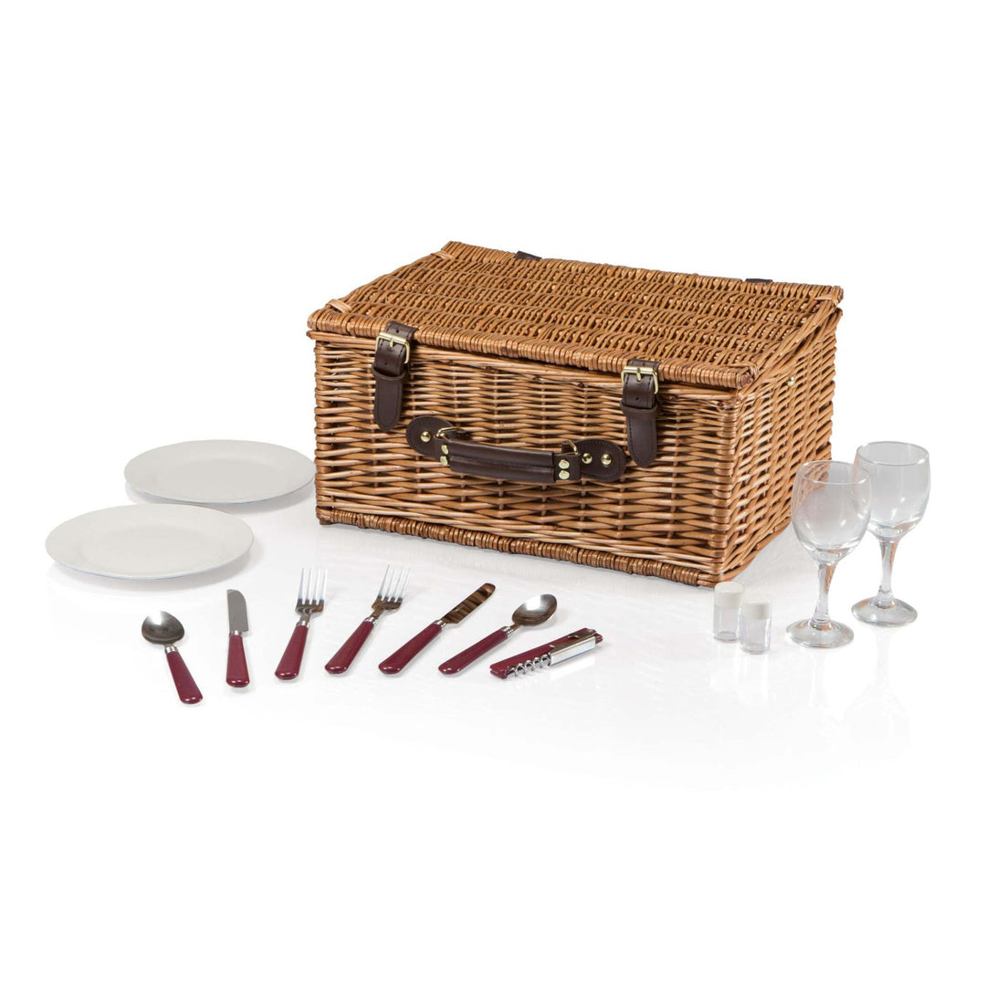 Ladies High-Quality Picnic Basket with Integrated Dish Set and Insulated Inner Pocket Bowlift