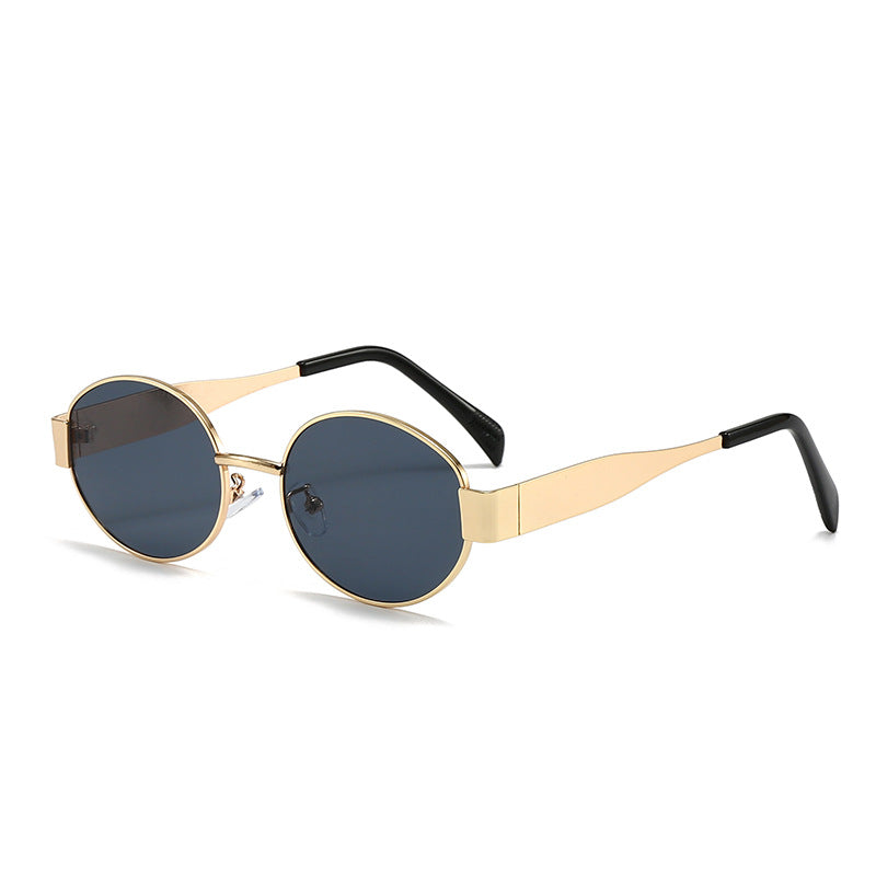 Women's fashionable oval sunglasses with unique frame Bowlift