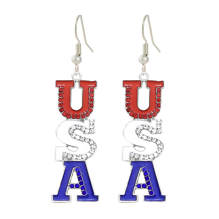 Women nan enamel horseshoe earrings with star motif and fishhook closure Bowlift