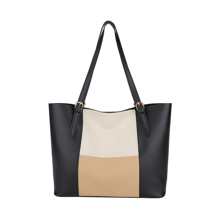 Versatile Color Block Tote Bag Bowlift