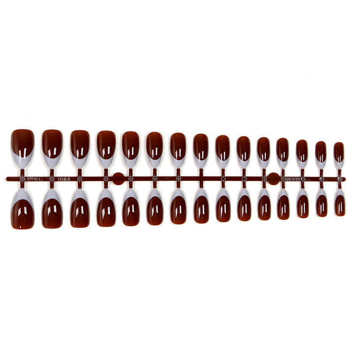 Elegant Artificial Nails with French Design Bowlift