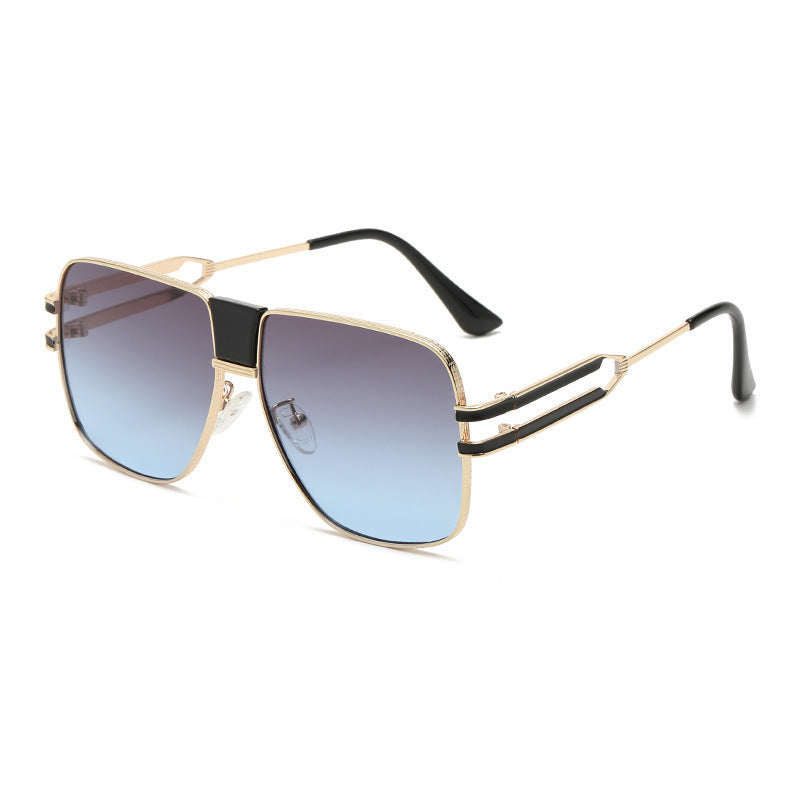 Women modern square sunglasses with elegant metal frame Bowlift
