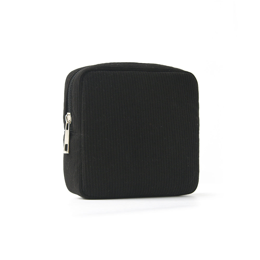 Cosmetic storage bag with structured surface Bowlift