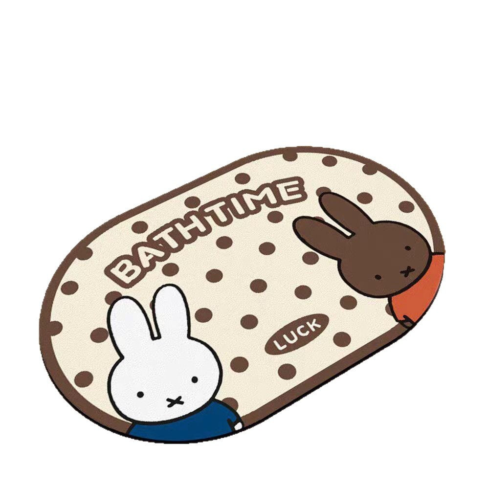 Cartoon Bunny Absorbent Bath Mat Bowlift