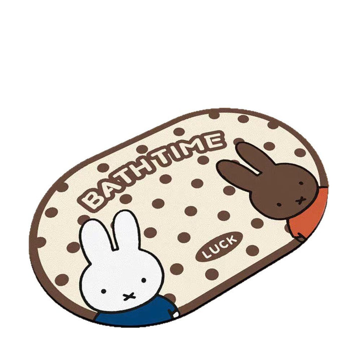 Cartoon Bunny Absorbent Bath Mat Bowlift
