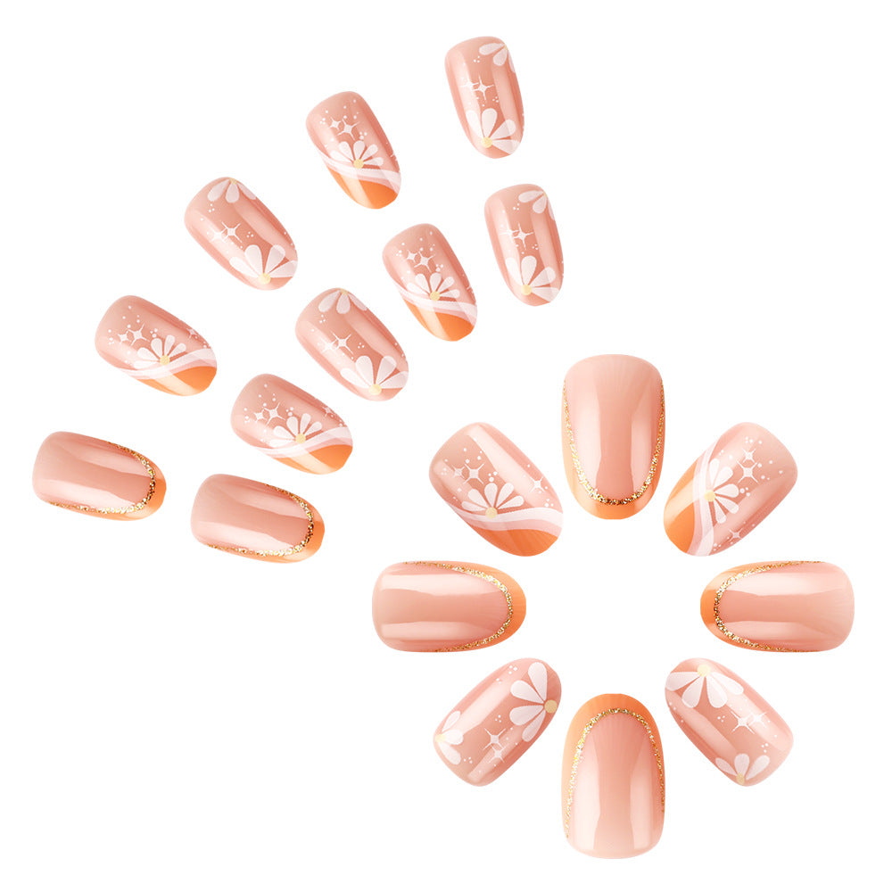 Elegant Floral Design Nail Art Bowlift
