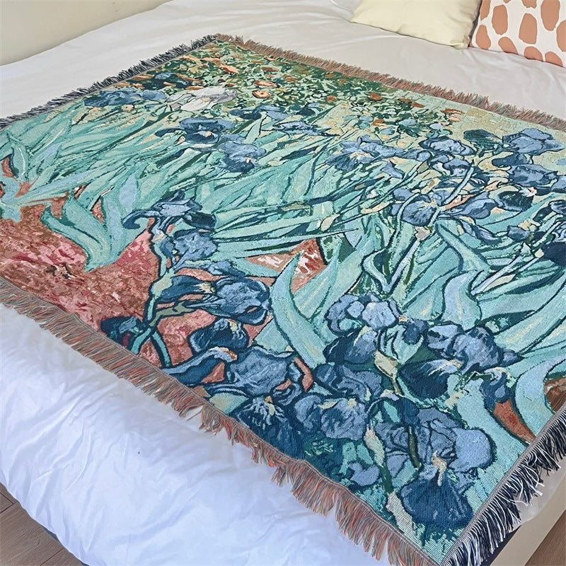 Artistic Botanical Tapestry Throw