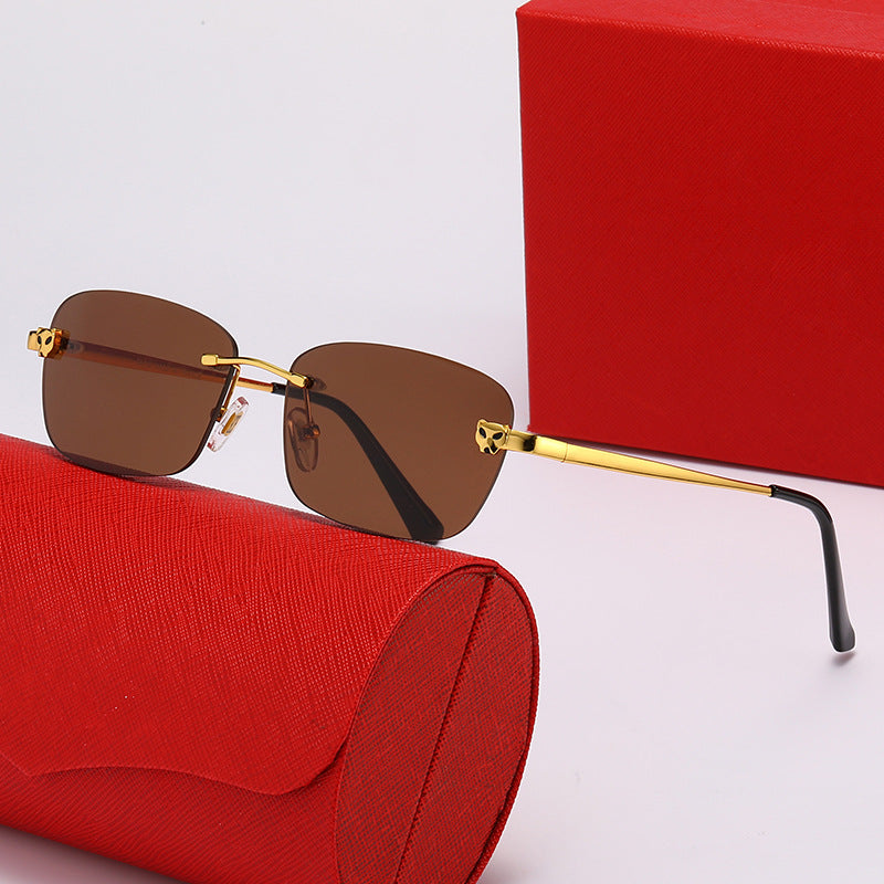 Women’s fashionable half-frame glasses with elegant metal frame Bowlift