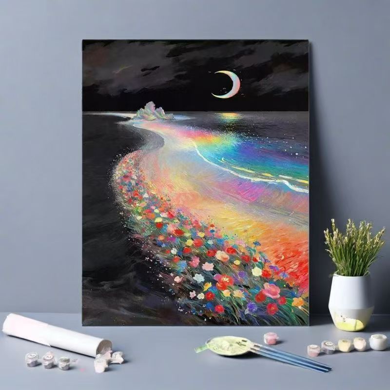 Rainbow Ocean Landscape Art Print Bowlift