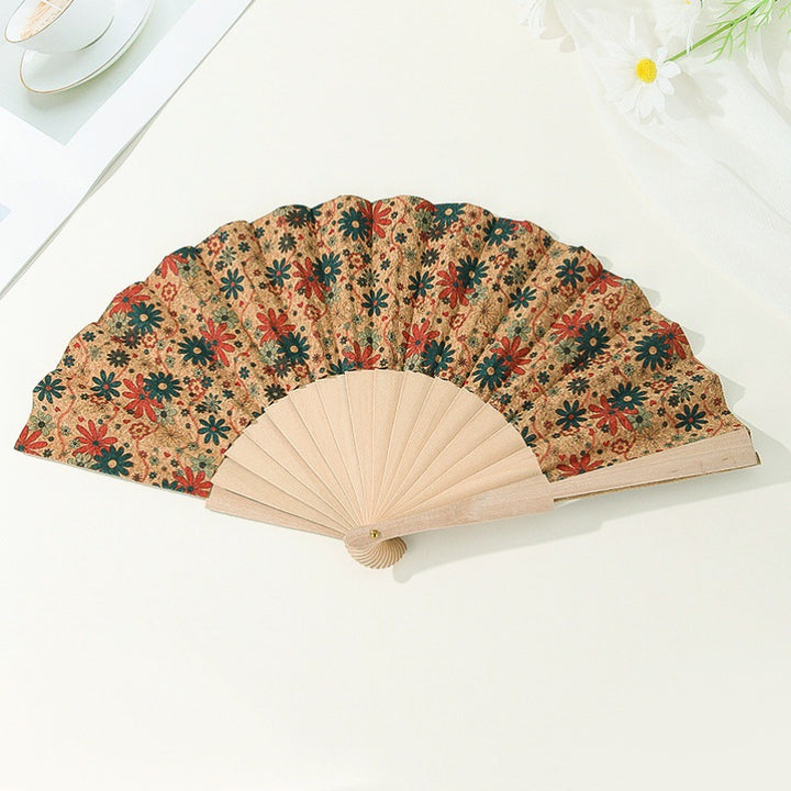 Women's handmade fan with floral motifs Bowlift