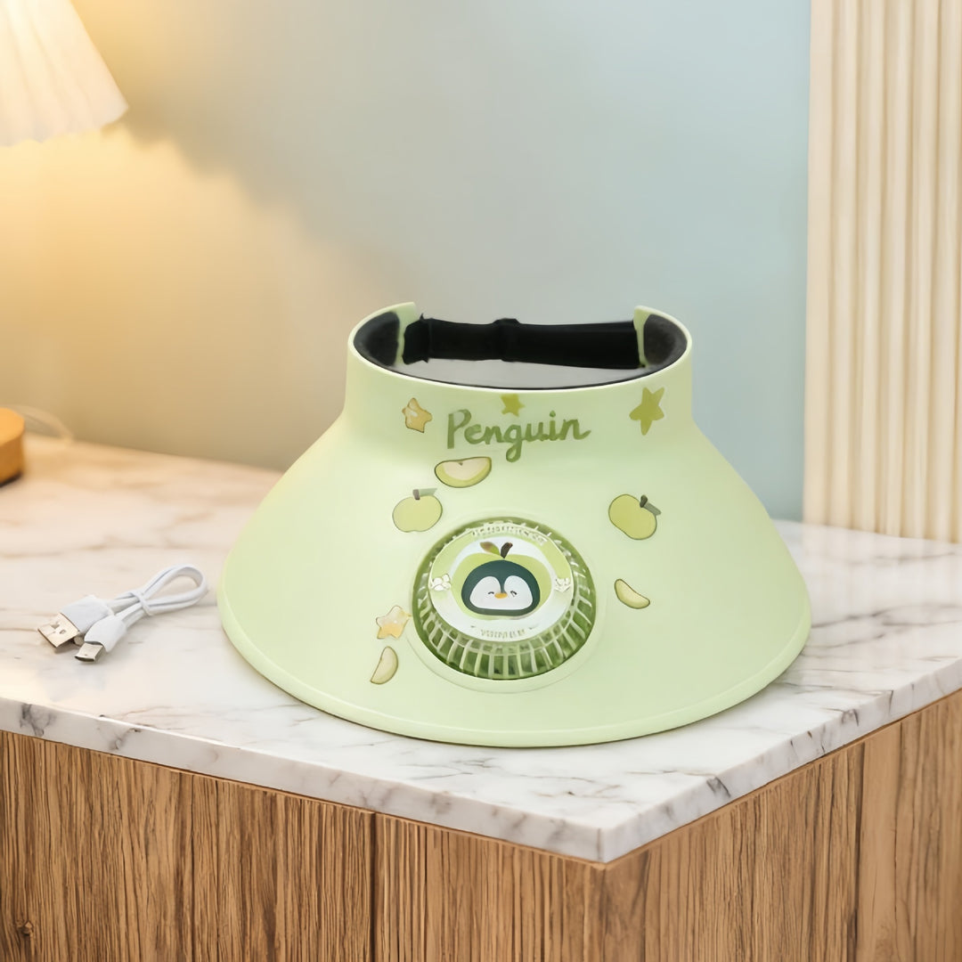 Portable Neck Fan with Cute Cat Design Adjustment Bowlift