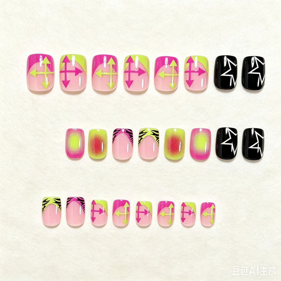 Colorful Abstract Nail Art Set Bowlift