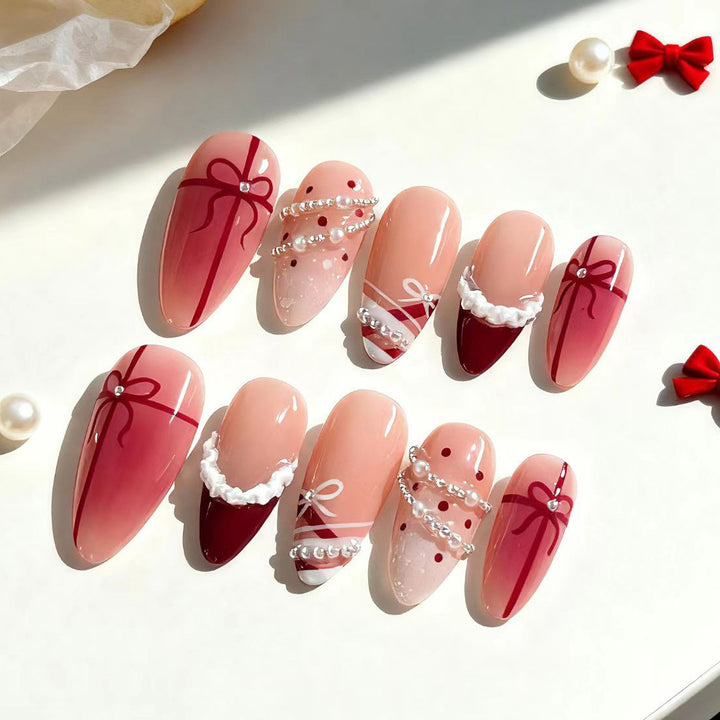 Glamorous Press-On Nail Art Set Bowlift