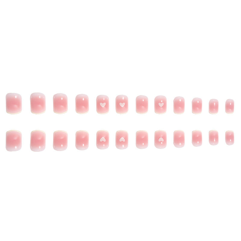 Heart-Accent Press-On Nails Bowlift