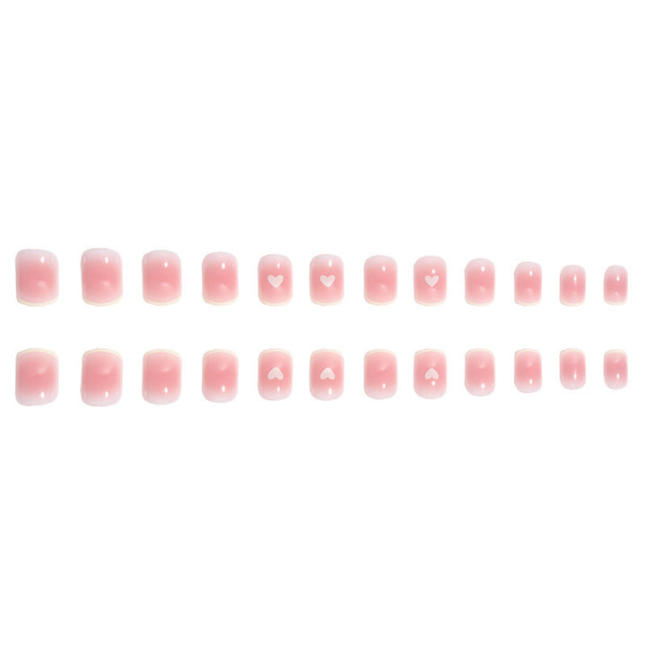 Heart-Accent Press-On Nails Bowlift