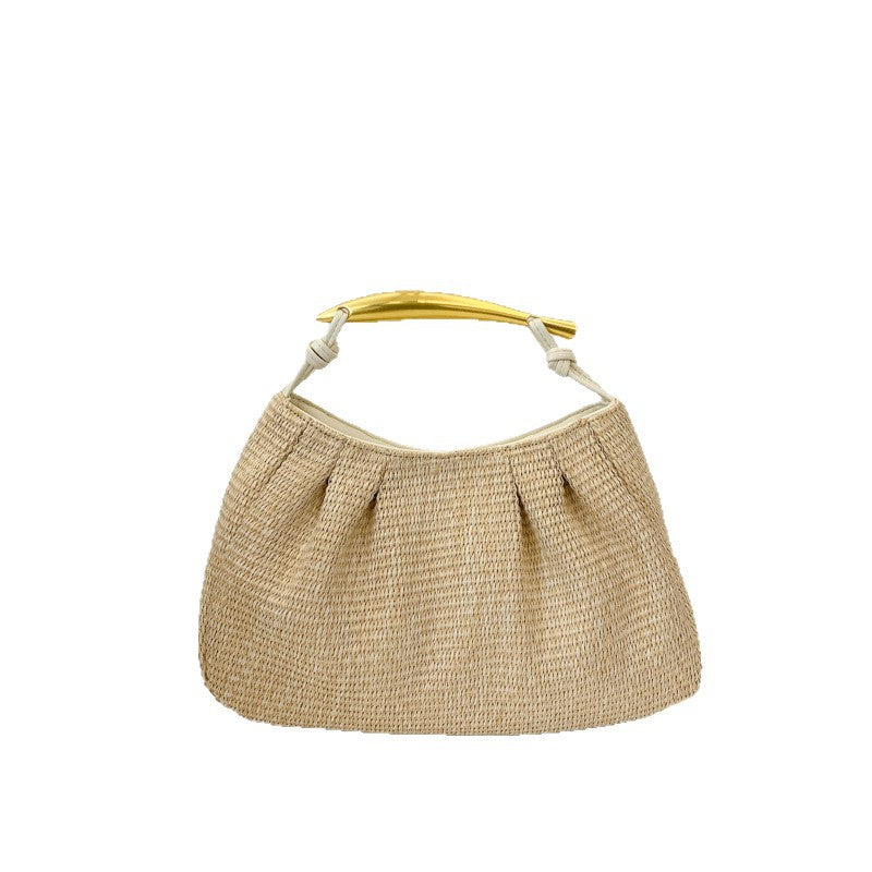 Handbag with Elegant Wooden Handle Bowlift