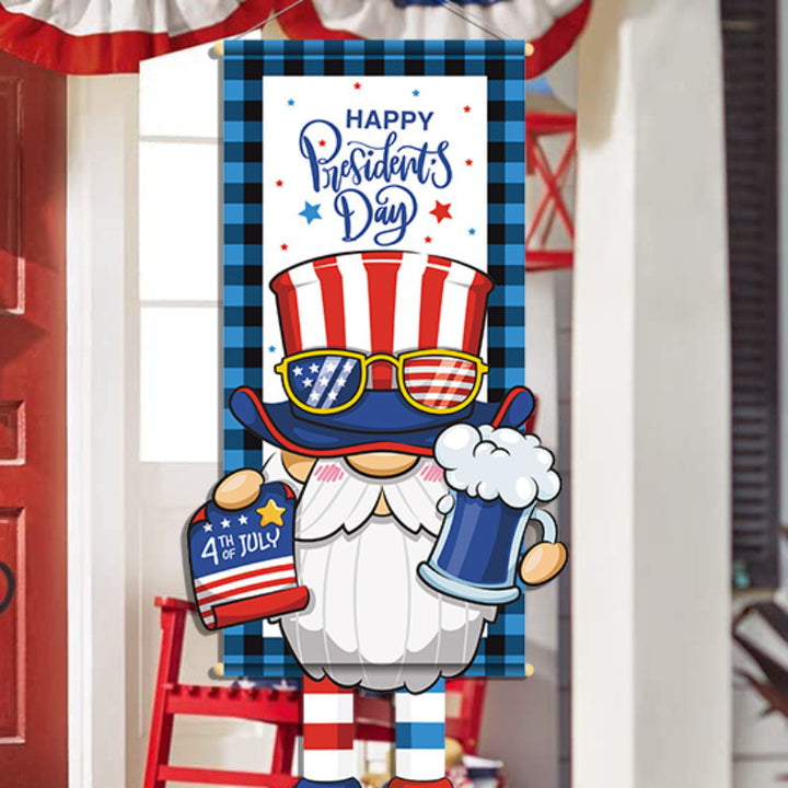Unisex nan patriotic door banner with Uncle Sam motif Bowlift