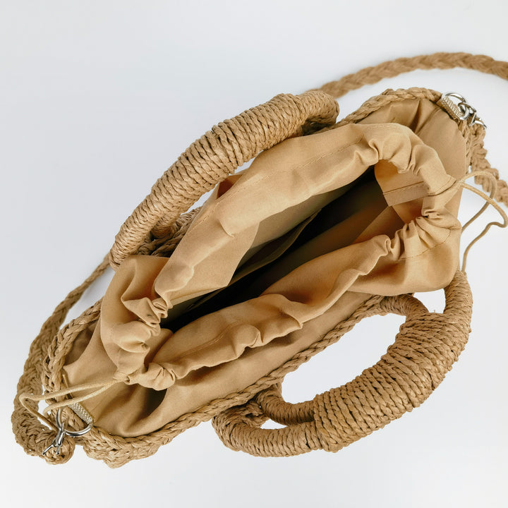 Handcrafted rattan bag with shoulder strap Bowlift