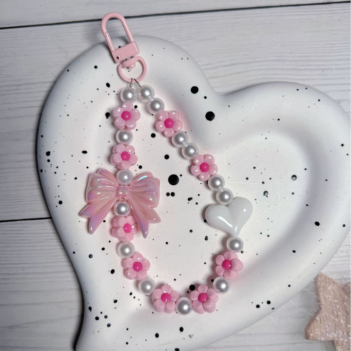 Decorative Floral Beaded Keychain Bowlift