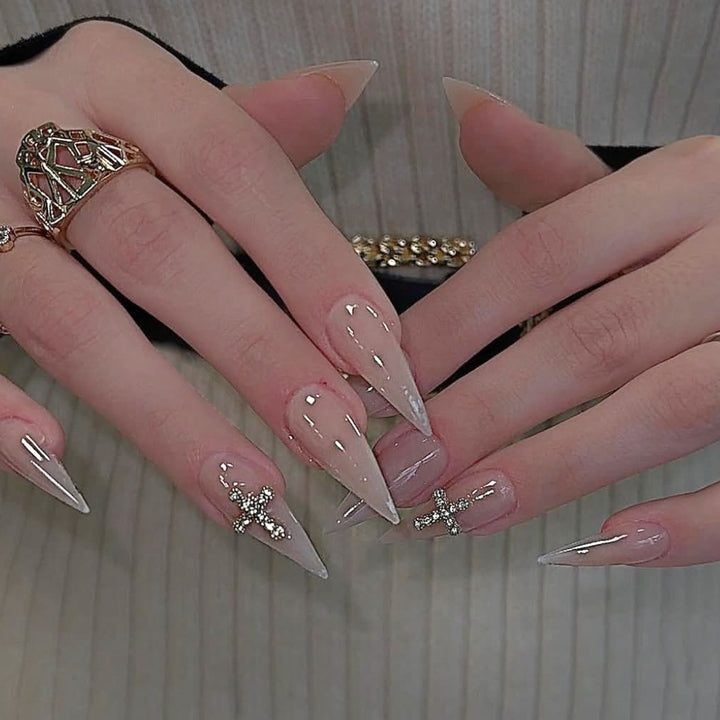 Elegant Stiletto Nail Art Extensions Bowlift