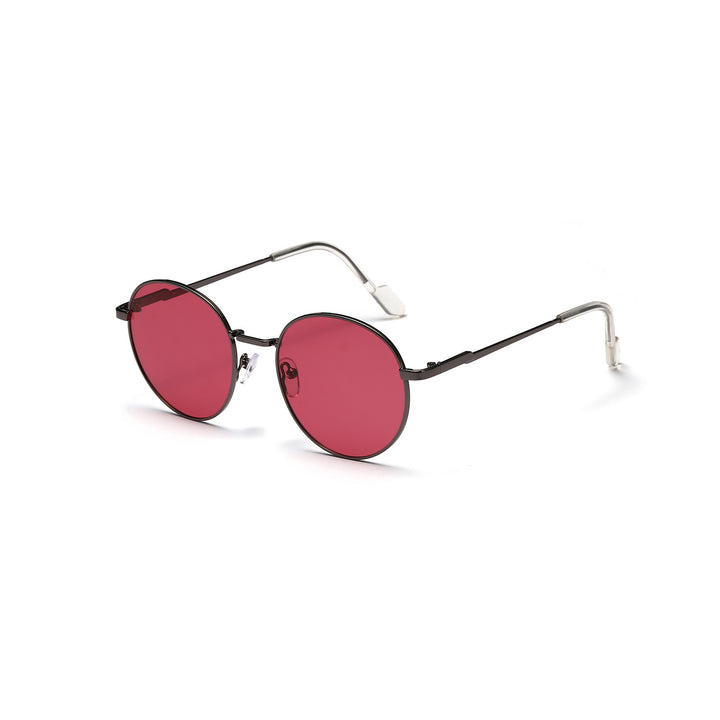 Women round sunglasses with luxurious metal frame and UV protection Bowlift