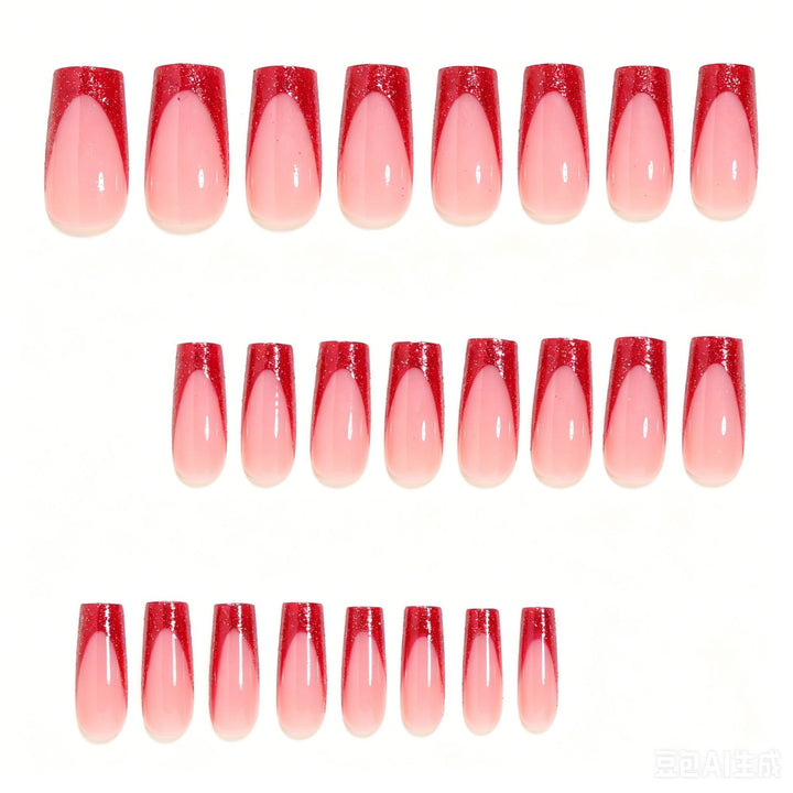 Glitter Tip Stiletto Press-On Nail Set Bowlift