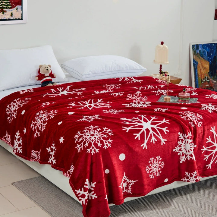 Christmas Double Sided Snowman Gingerbread Throw
