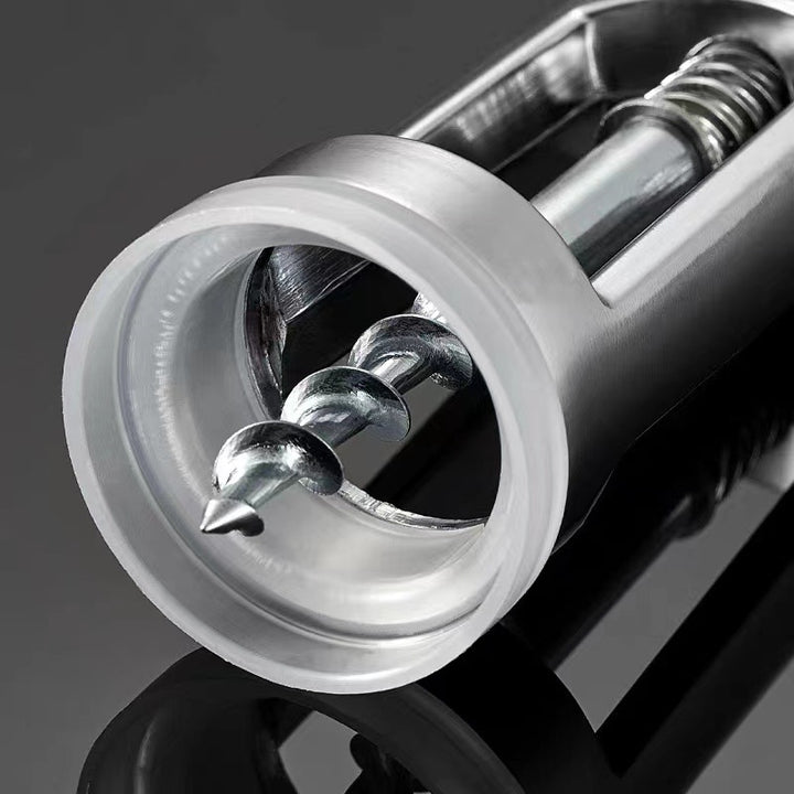 Stainless Steel T-Handle Lever Corkscrew Wine Bottle Opener Bowlift