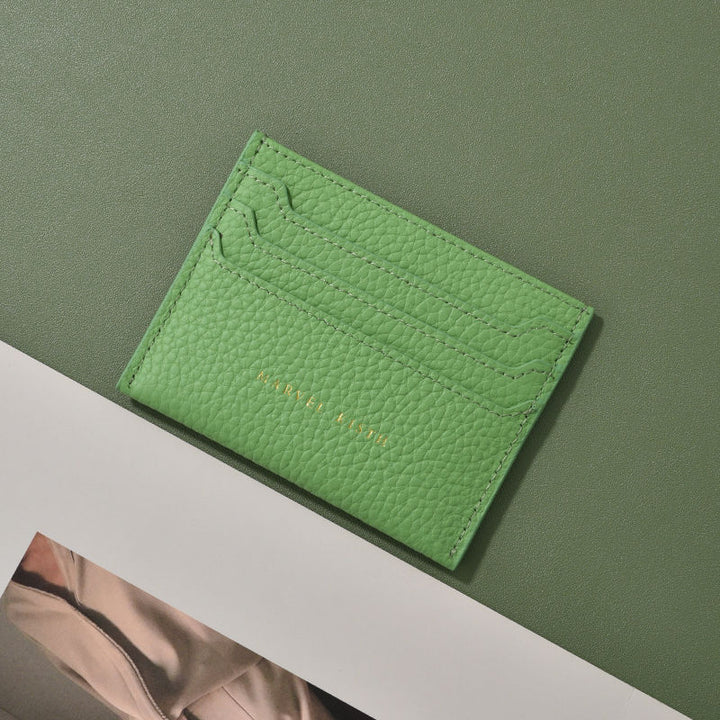 Textured Leather Card Holder Bowlift
