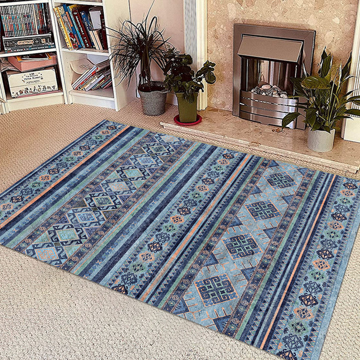 Vintage Geometric Pattern Area Rug