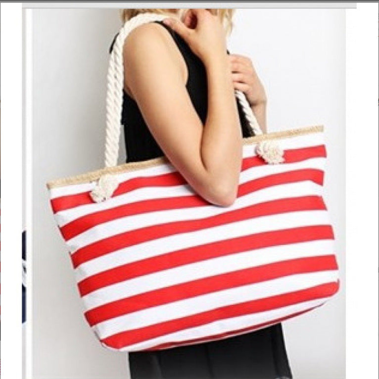 Large beach bag with maritime stripes Bowlift