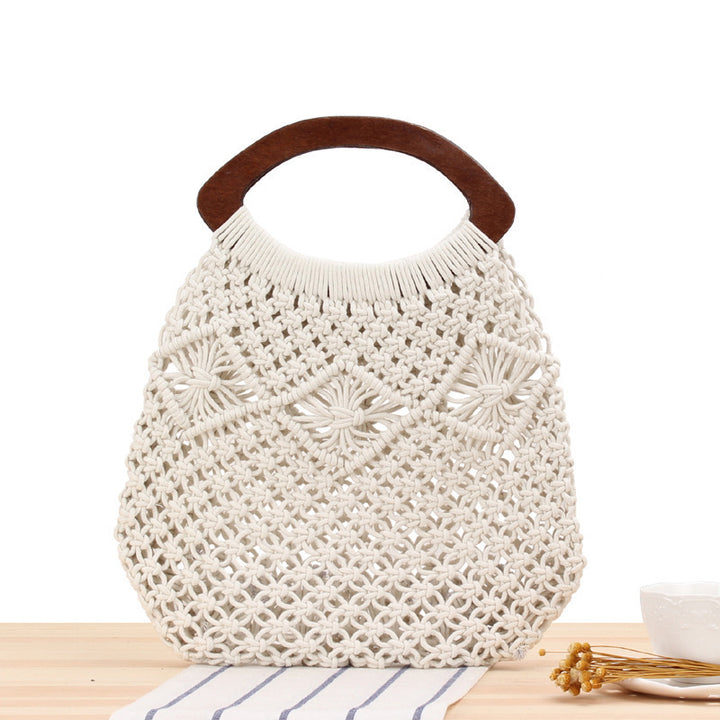 Handbag Made of Handcrafted Macrame Bowlift