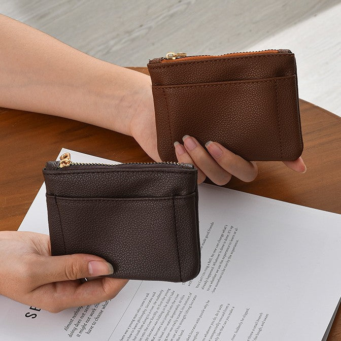 Premium Textured Leather Card Holder Bowlift