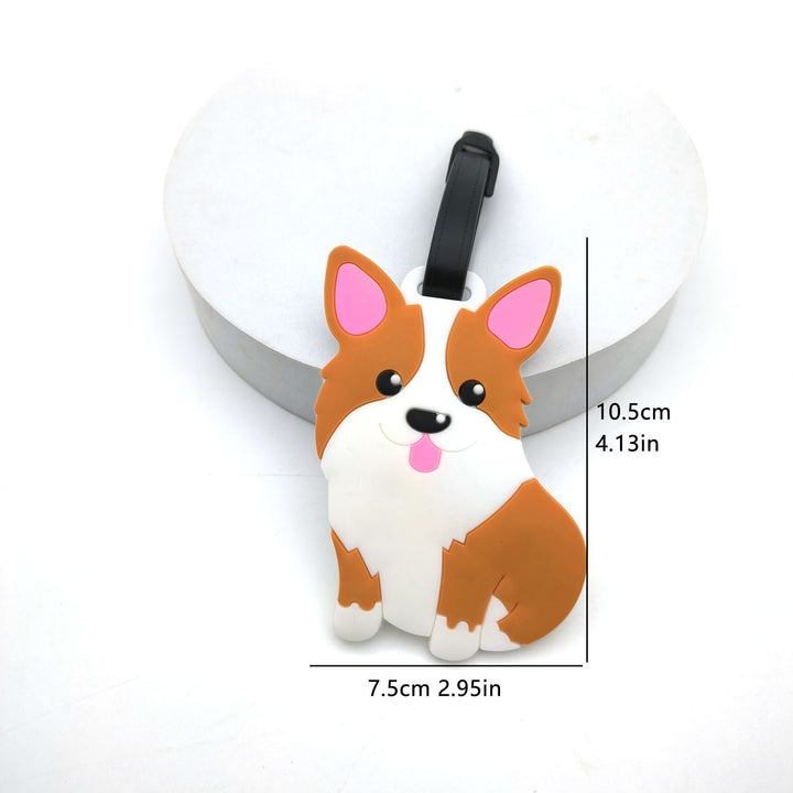 Cute Silicone Cat Luggage Tag with Detachable Strap and Personalized ID Window Bowlift