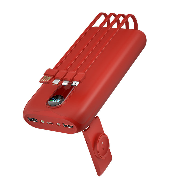 Portable power bank with fast inductive charging and multiple USB ports Bowlift