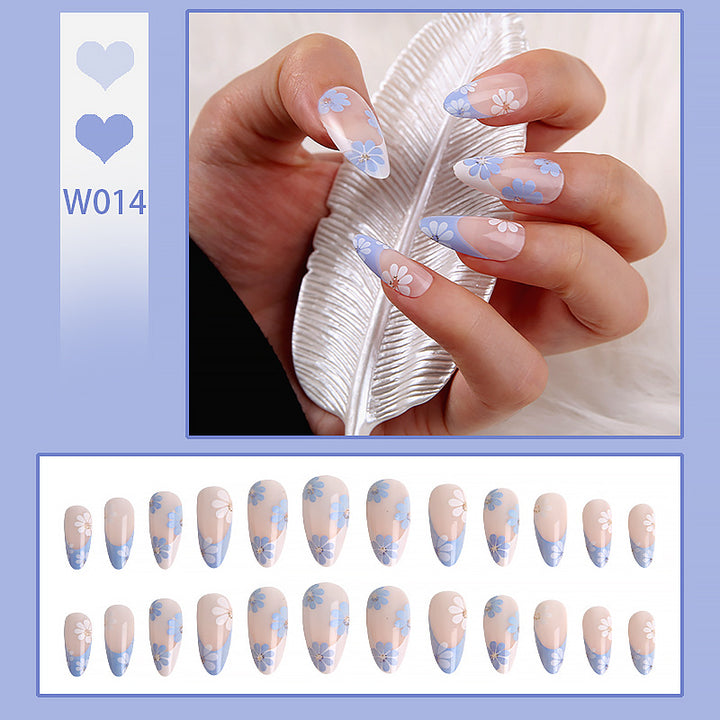 Artistic acrylic nails with flower design Bowlift